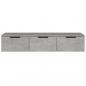 Preview: Wandschrank Betongrau 102x30x20 cm Holzwerkstoff