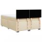 Preview: Boxspringbett mit Matratze Creme 140x200 cm Stoff