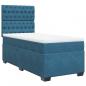 Preview: Boxspringbett mit Matratze Blau 90x190 cm Samt