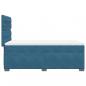 Preview: Boxspringbett mit Matratze Blau 90x190 cm Samt