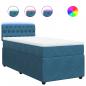 Preview: Boxspringbett mit Matratze Blau 90x190 cm Samt