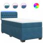 Preview: Boxspringbett mit Matratze Blau 90x190 cm Samt