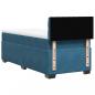 Preview: Boxspringbett mit Matratze Blau 90x190 cm Samt