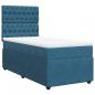 Preview: Boxspringbett mit Matratze Blau 90x190 cm Samt