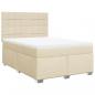 Preview: Boxspringbett mit Matratze Creme 140x200 cm Stoff