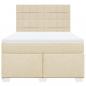 Preview: Boxspringbett mit Matratze Creme 140x200 cm Stoff