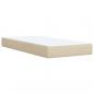 Preview: Boxspringbett mit Matratze Creme 90x200 cm Stoff