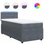 Preview: Boxspringbett mit Matratze Dunkelgrau 100x200 cm Samt