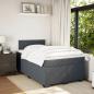 Preview: Boxspringbett mit Matratze Dunkelgrau 120x200 cm Samt