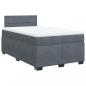 Preview: Boxspringbett mit Matratze Dunkelgrau 120x200 cm Samt