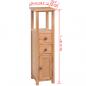 Preview: Eckschrank 26x26x94 cm Massivholz Eiche