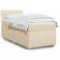 Preview: ARDEBO.de - Boxspringbett mit Matratze Creme 90x190 cm Stoff