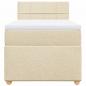 Preview: Boxspringbett mit Matratze Creme 90x190 cm Stoff