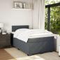 Preview: Boxspringbett mit Matratze Dunkelgrau 120x190 cm Samt