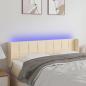 Preview: ARDEBO.de - LED Kopfteil Creme 147x16x78/88 cm Stoff