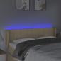 Preview: LED Kopfteil Creme 147x16x78/88 cm Stoff