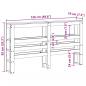 Preview: Kopfteil mit Ablagen Wachsbraun 120 cm Massivholz Kiefer