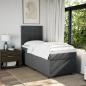 Preview: Boxspringbett mit Matratze Dunkelgrau 80x200 cm Stoff