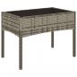 Preview: 4-tlg. Garten-Lounge-Set mit Kissen Grau Poly Rattan