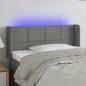 Preview: ARDEBO.de - LED Kopfteil Dunkelgrau 103x16x78/88 cm Stoff