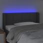 Preview: LED Kopfteil Dunkelgrau 103x16x78/88 cm Stoff