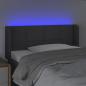 Preview: LED Kopfteil Dunkelgrau 93x16x78/88 cm Stoff