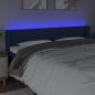 Preview: LED Kopfteil Blau 203x16x78/88 cm Stoff