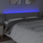 Preview: LED Kopfteil Hellgrau 163x16x78/88 cm Stoff