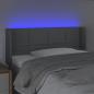 Preview: LED Kopfteil Hellgrau 83x16x78/88 cm Stoff