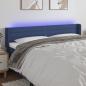 Preview: ARDEBO.de - LED Kopfteil Blau 163x16x78/88 cm Stoff