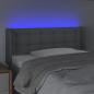 Preview: LED Kopfteil Hellgrau 83x16x78/88 cm Stoff