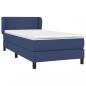 Preview: Boxspringbett mit Matratze Blau 100x200 cm Stoff