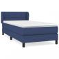 Preview: Boxspringbett mit Matratze Blau 90x190 cm Stoff