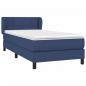 Preview: Boxspringbett mit Matratze Blau 90x190 cm Stoff