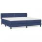 Preview: Boxspringbett mit Matratze Blau 200x200 cm Stoff