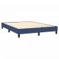 Preview: Boxspringbett mit Matratze Blau 140x200 cm Stoff