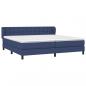 Preview: Boxspringbett mit Matratze Blau 200x200 cm Stoff