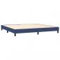 Preview: Boxspringbett mit Matratze Blau 200x200 cm Stoff