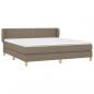 Preview: Boxspringbett mit Matratze Taupe 160x200 cm Stoff