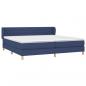 Preview: Boxspringbett mit Matratze Blau 200x200 cm Stoff