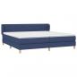 Preview: Boxspringbett mit Matratze Blau 200x200 cm Stoff