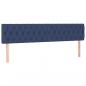 Preview: Boxspringbett mit Matratze Blau 200x200 cm Stoff