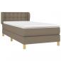 Preview: Boxspringbett mit Matratze Taupe 100x200 cm Stoff