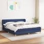 Preview: ARDEBO.de - Boxspringbett mit Matratze Blau 180x200 cm Stoff