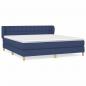 Preview: Boxspringbett mit Matratze Blau 160x200 cm Stoff