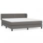 Preview: Boxspringbett mit Matratze Grau 180x200 cm Kunstleder