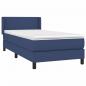 Preview: Boxspringbett mit Matratze Blau 100x200 cm Stoff