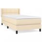 Preview: Boxspringbett mit Matratze Creme 90x200 cm Stoff