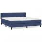 Preview: ARDEBO.de - Boxspringbett mit Matratze Blau 160x200 cm Stoff