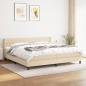 Preview: ARDEBO.de - Boxspringbett mit Matratze Creme 200x200 cm Stoff